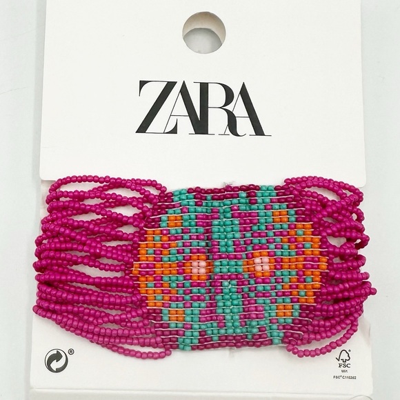 🌹NWT. Zara Bundle of Bohemian Multicolor Beaded Bracelet. - Picture 3 of 5